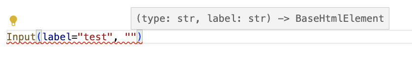 The editor shows editor hints